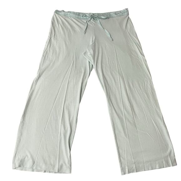 Natori Pajama Set Size Medium Green 100% Supima Cotton Loungewear Tank Pants PJ - Picture 4 of 8